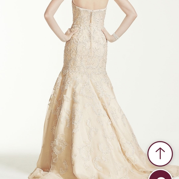 Oleg Cassini CMB619 Wedding Dress Size 12 - Picture 7 of 11